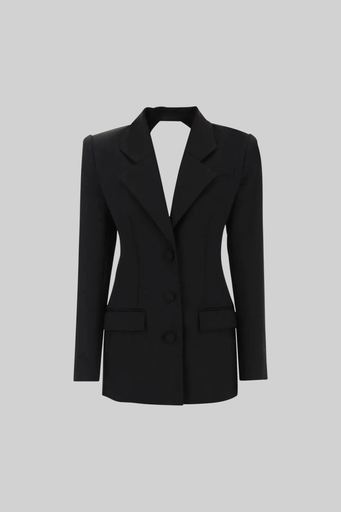 Sırt işlemeli blazer ceket