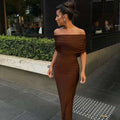 Ruched Elegant Maxi Elbise