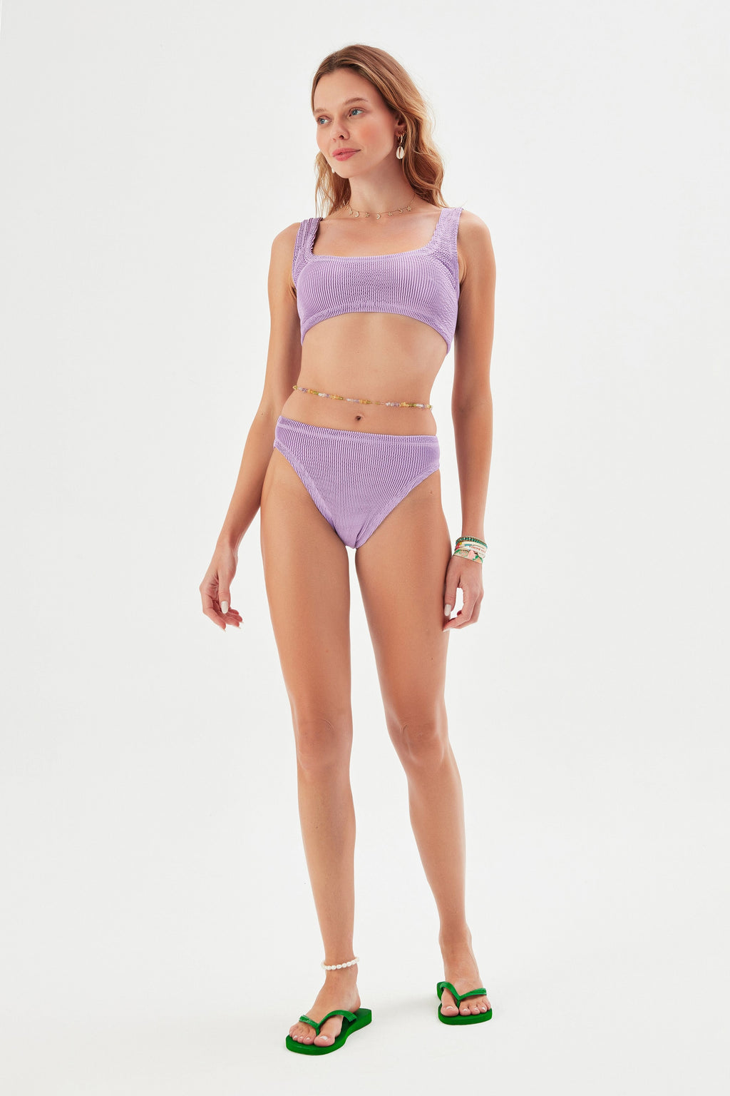 Sofi Crinkle Atlet Bikini Takımı Lila