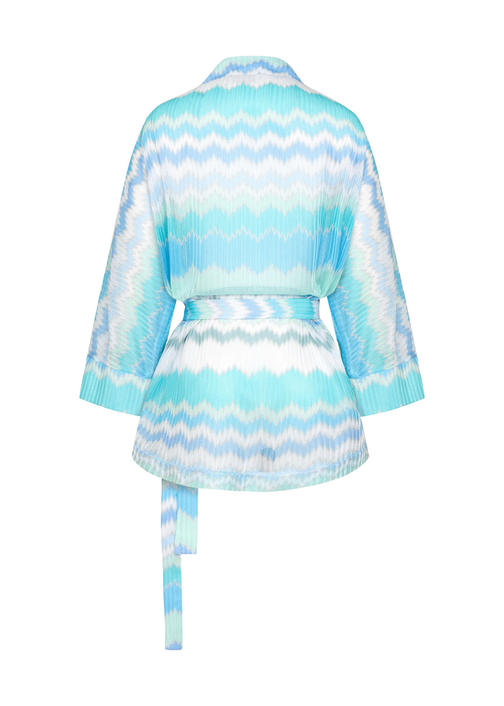 Telina Örgü Mini Kimono Zigzag Metalik Almara