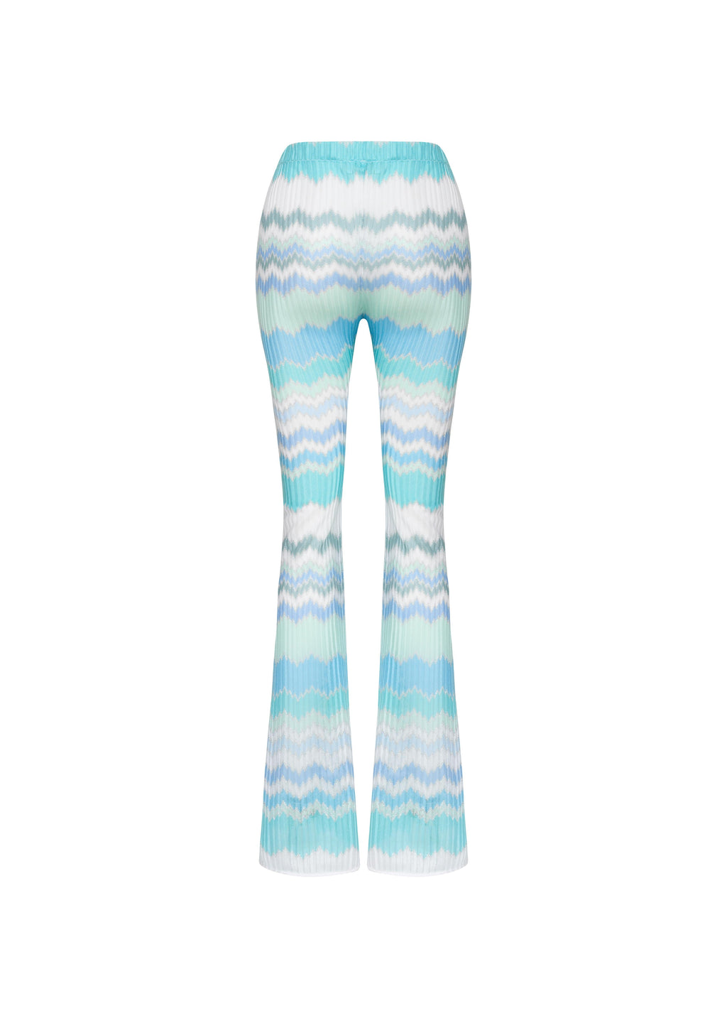 Lunessa Örgü İspanyol Paça Pantolon Zigzag Metalik Almara