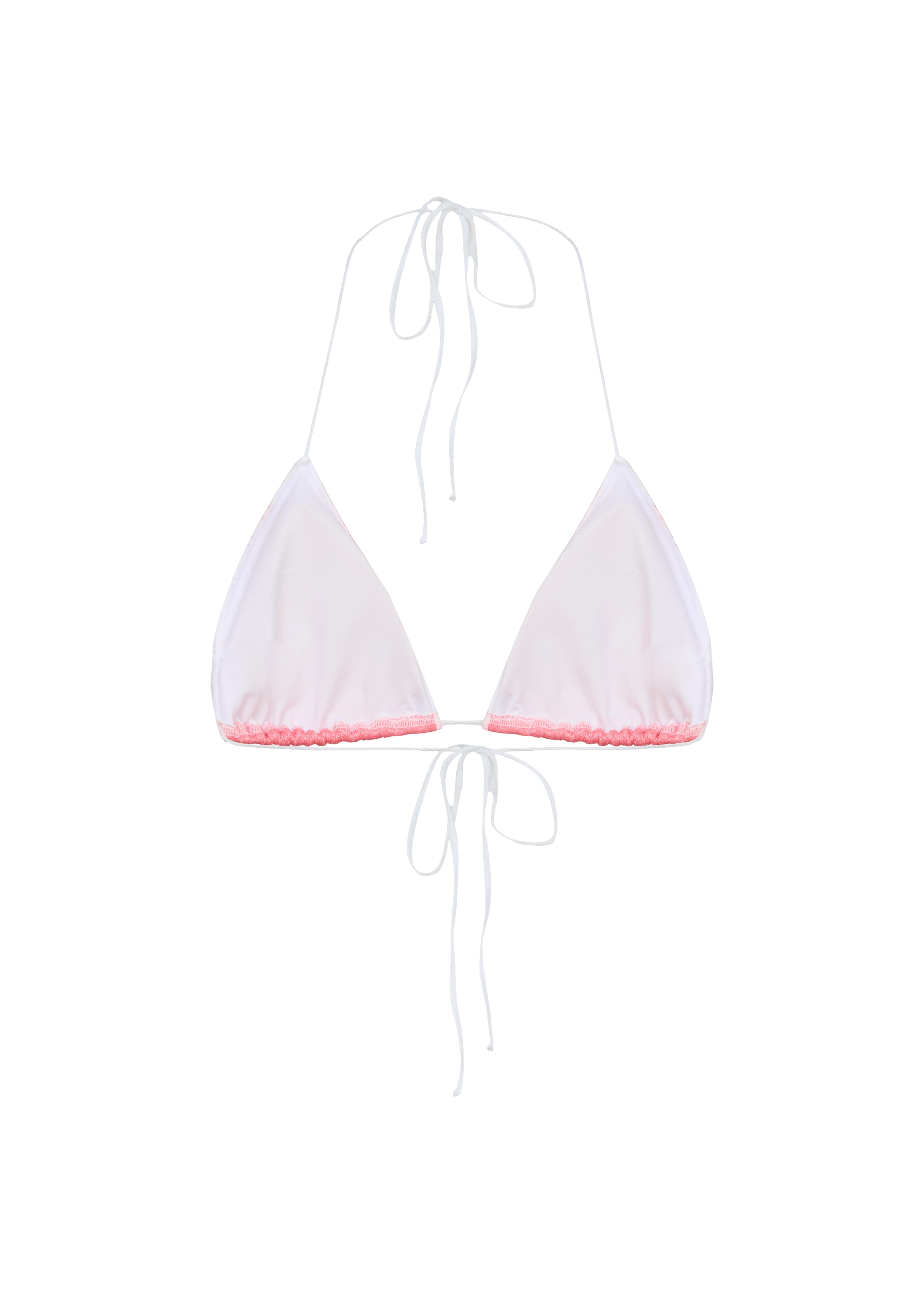 Avila Üçgen Örgü Bikini Üstü Zigzag Metalik Soleia
