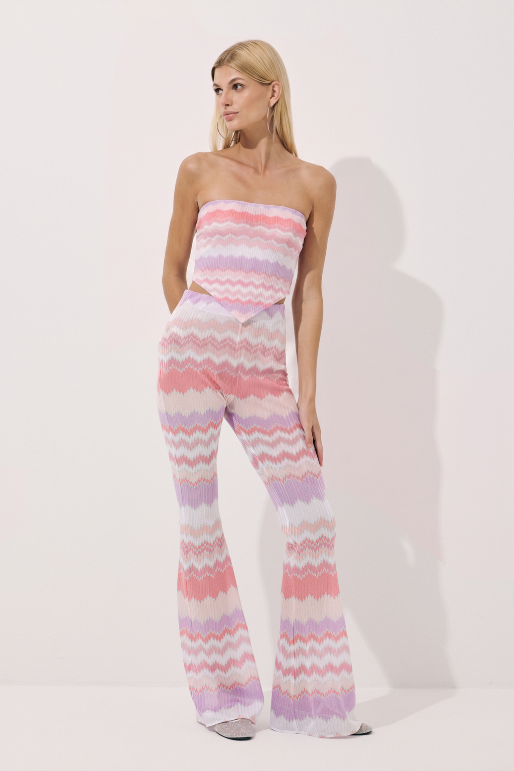 Willow Bandeau Top Zigzag Metalik Soleia