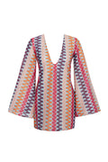 June Örgü Mini Plaj Elbisesi Innuendo Zigzag Knit