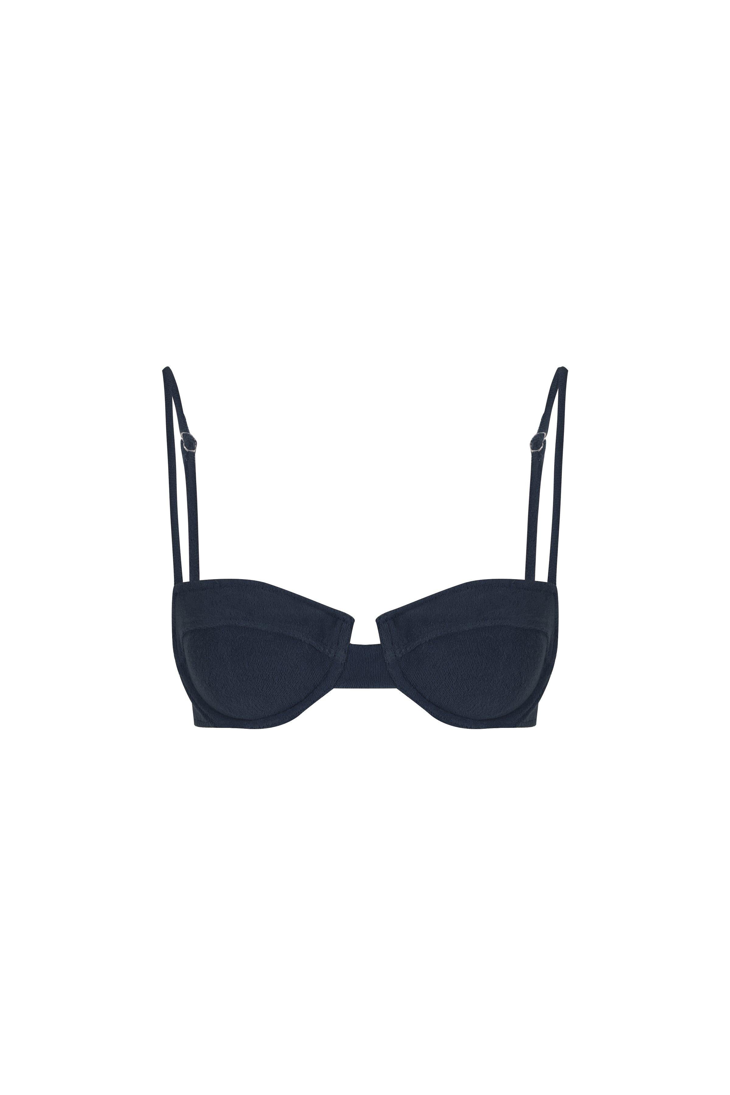 Scarlet Terry Balconette Bikini Üstü Lacivert