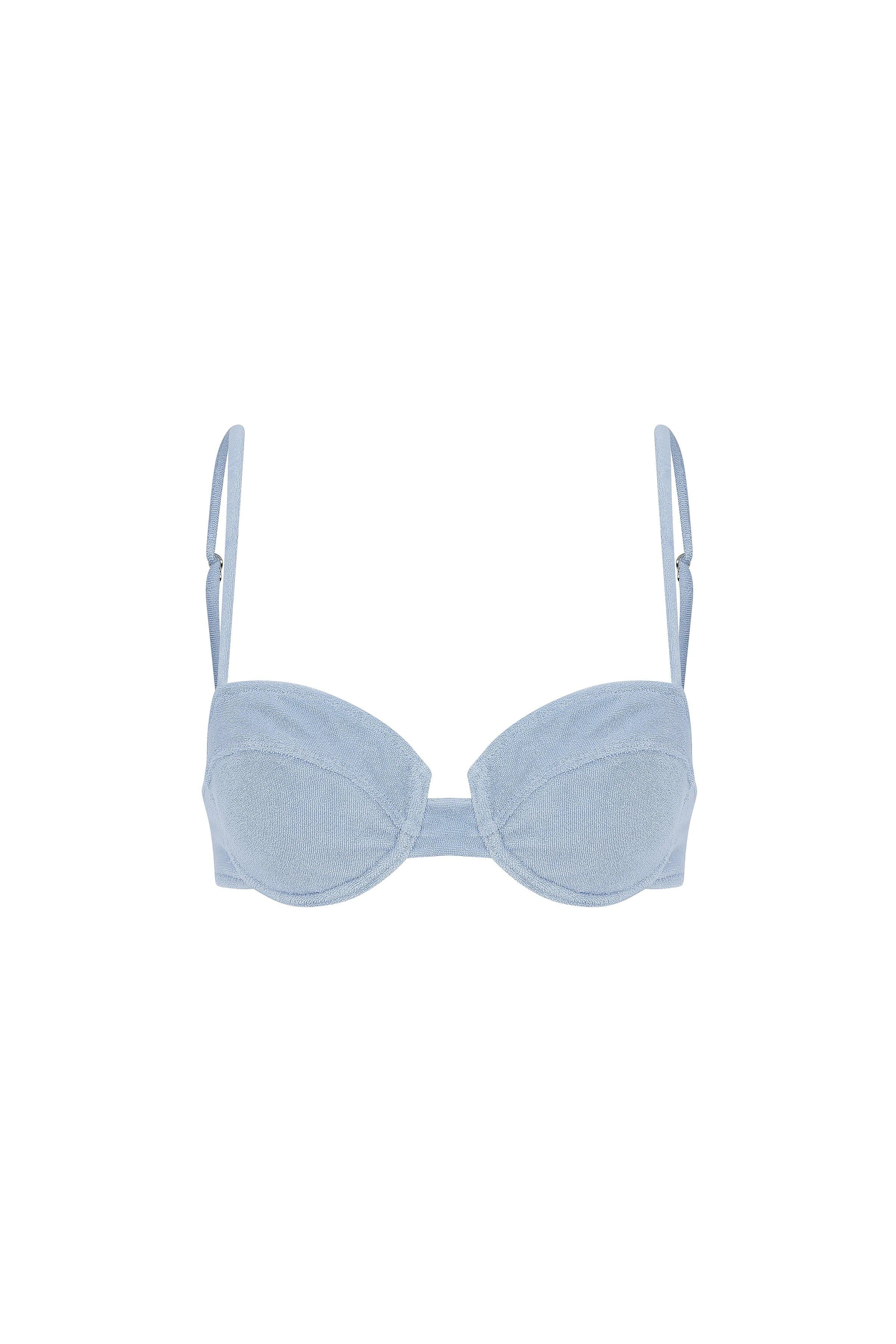 Scarlet Terry Balconette Bikini Üstü Bebe Mavisi
