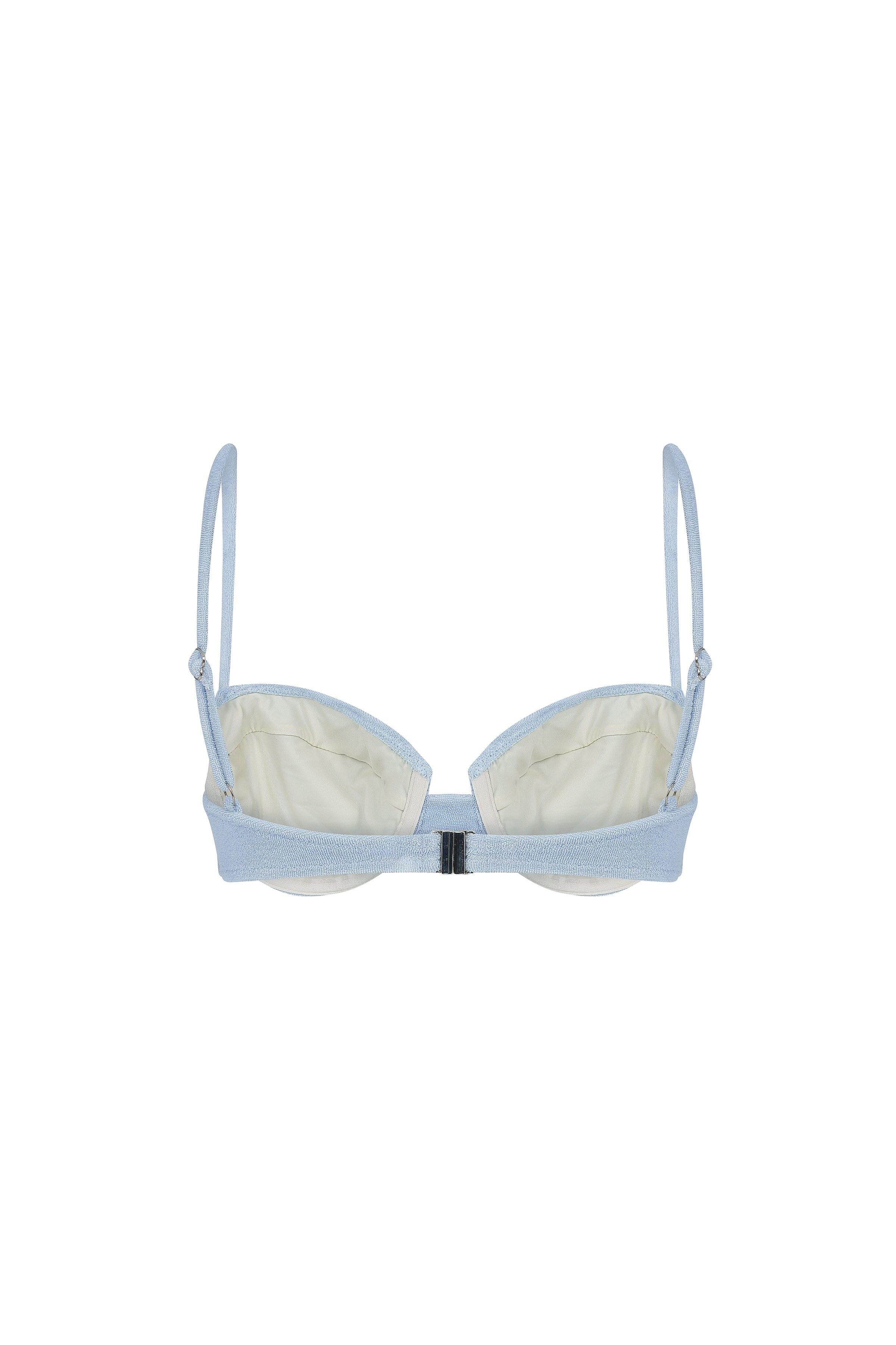 Scarlet Terry Balconette Bikini Üstü Bebe Mavisi