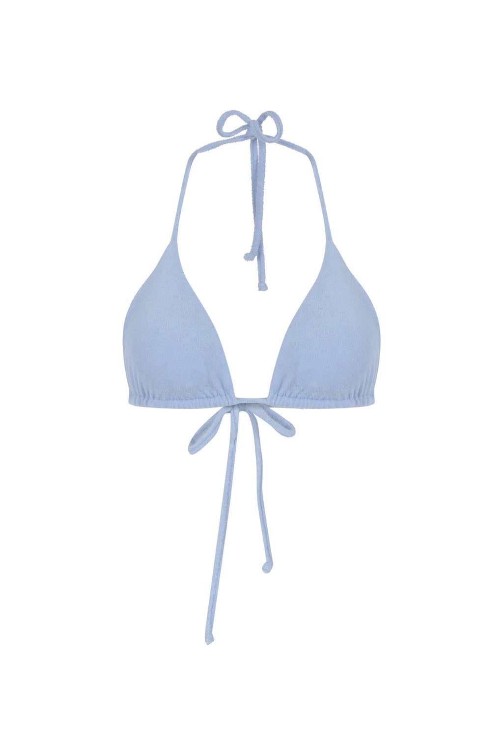Luna Terry Havlu Üçgen Bikini Üstü Bebe Mavisi
