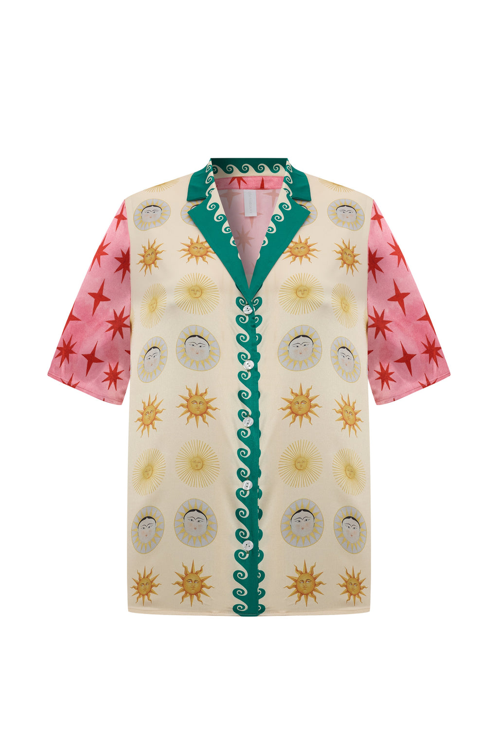 Shirt Cosmos Baskılı İpek Twill