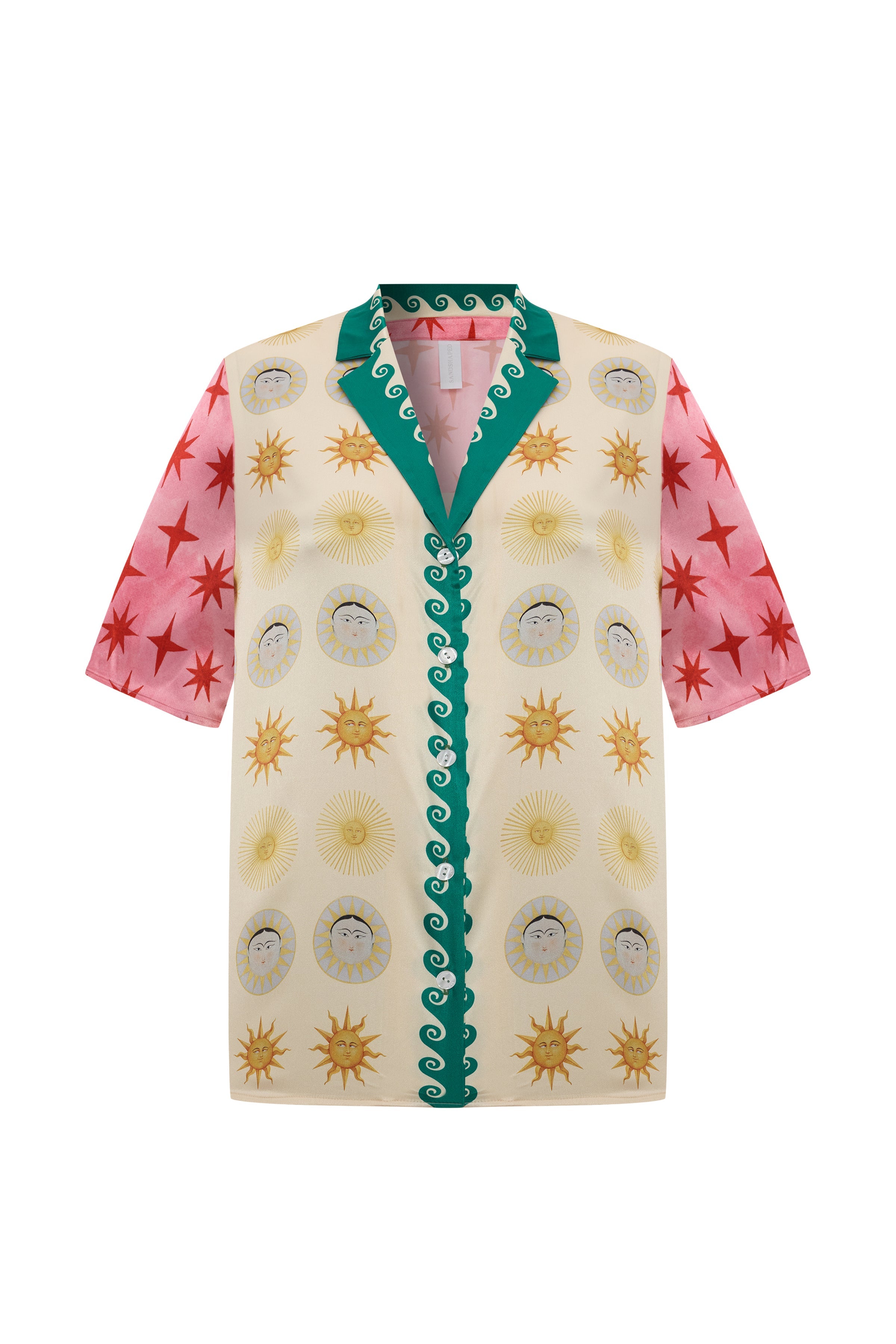Shirt Cosmos Baskılı İpek Twill