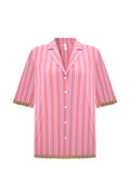 Shirt Guava Star Çizgili Pamuk Karışımlı