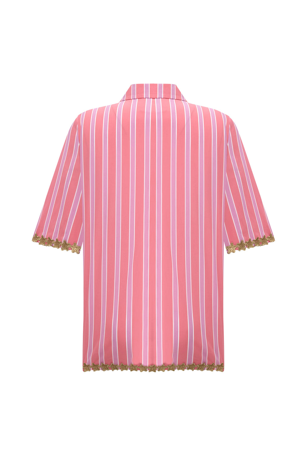 Shirt Guava Star Çizgili Pamuk Karışımlı