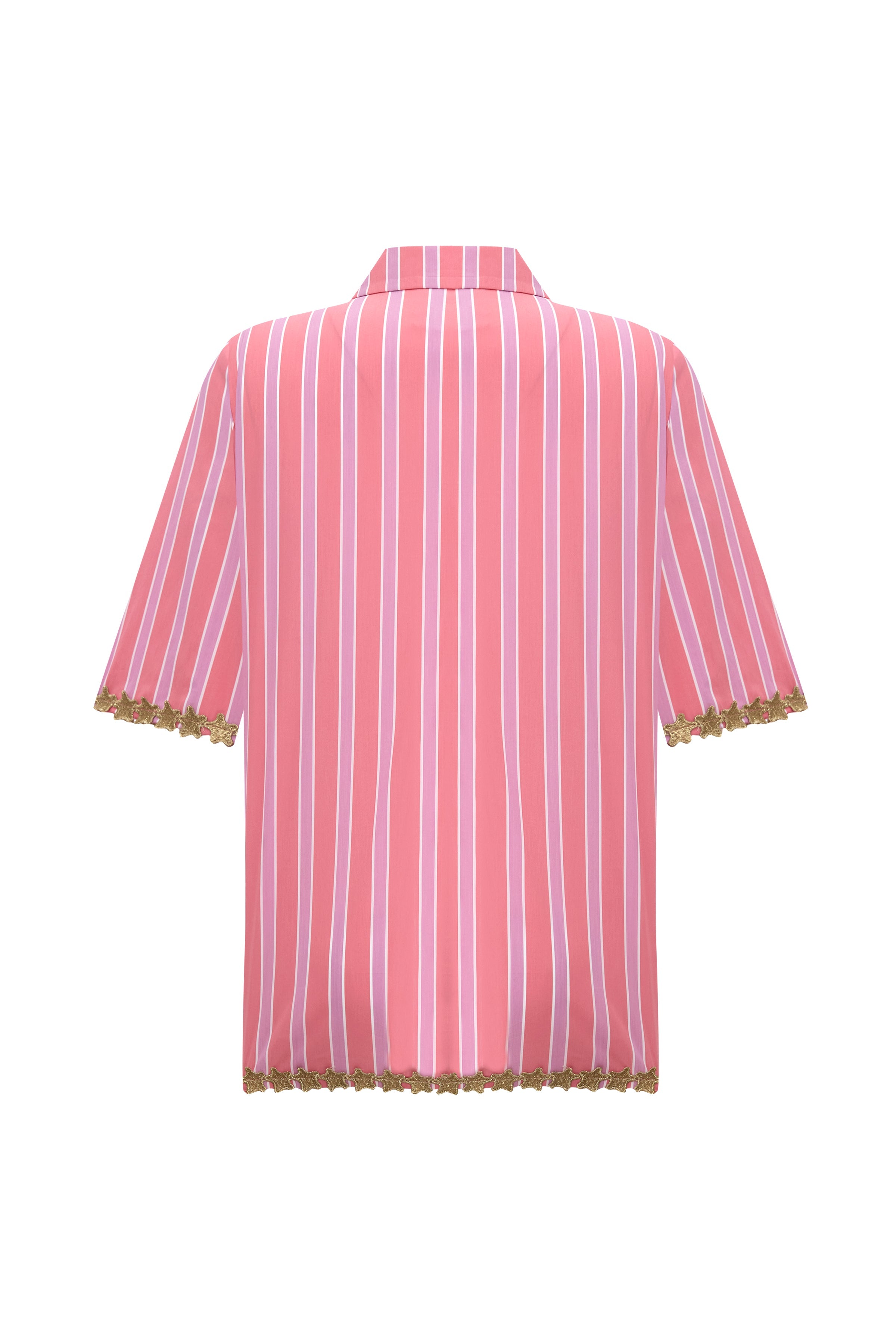 Shirt Guava Star Çizgili Pamuk Karışımlı