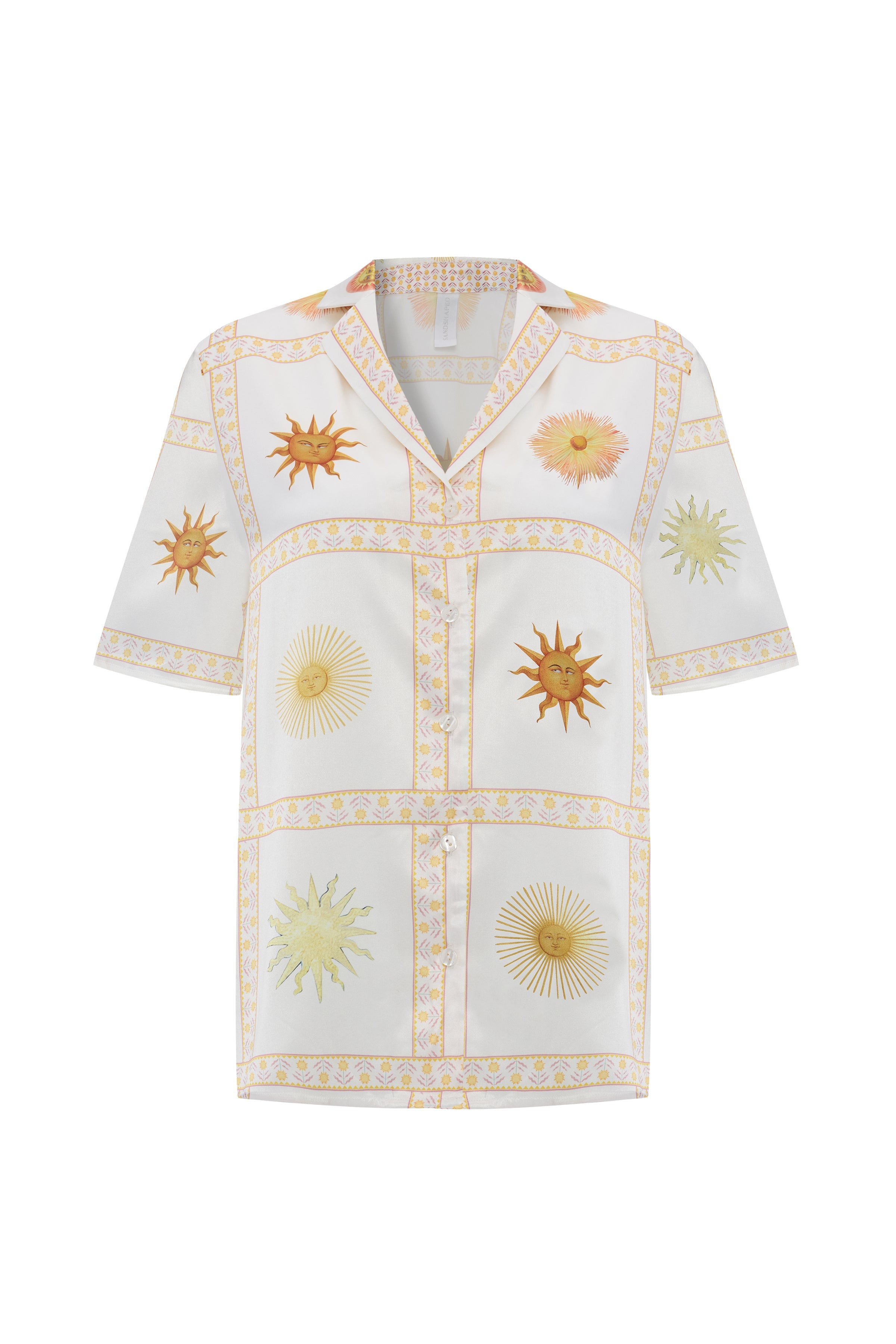 Shirt Visions of the Sun Baskılı İpek Twill