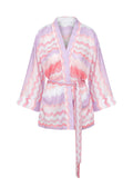 Telina Örgü Mini Kimono Zigzag Metalik Soleia