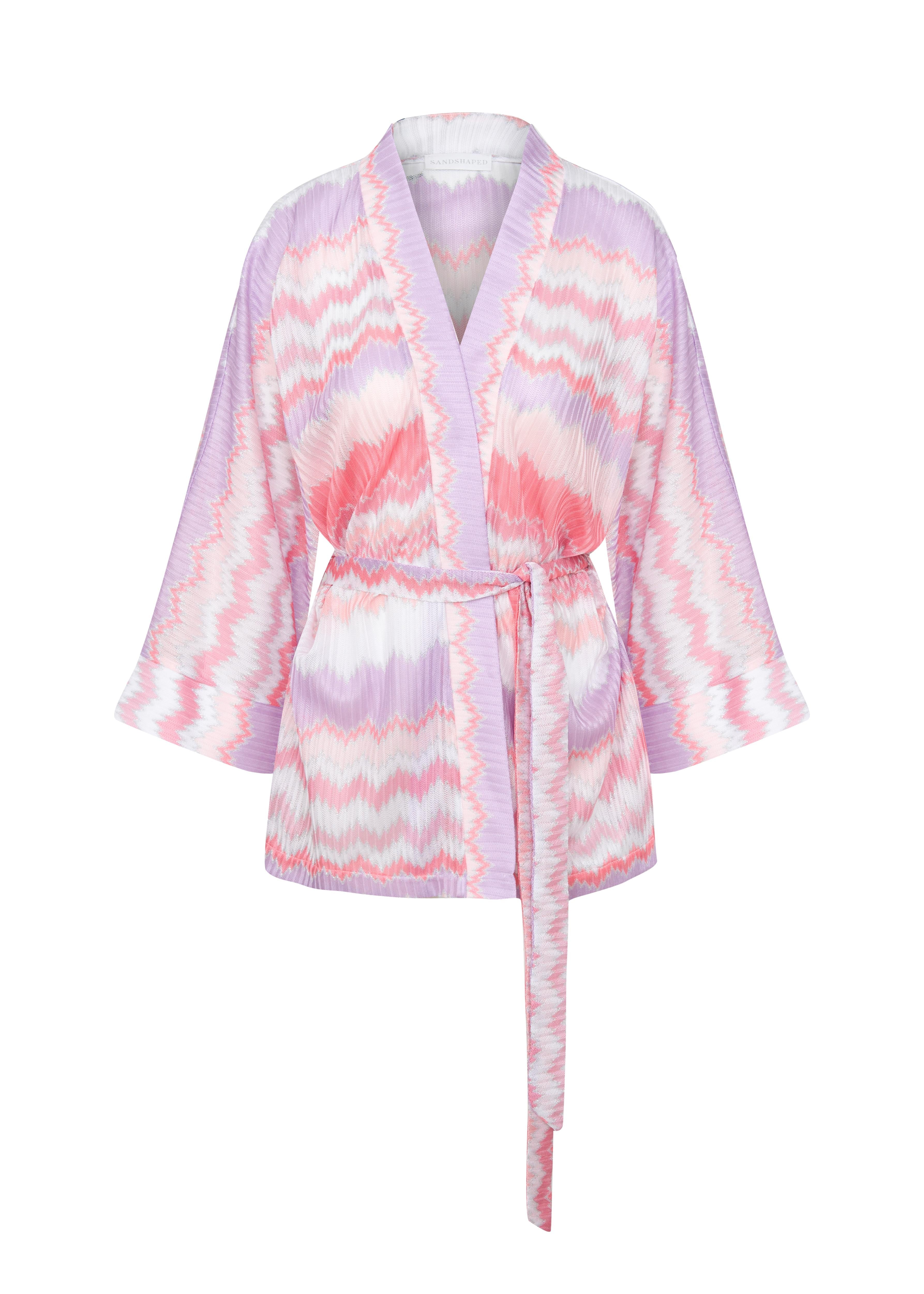 Telina Örgü Mini Kimono Zigzag Metalik Soleia
