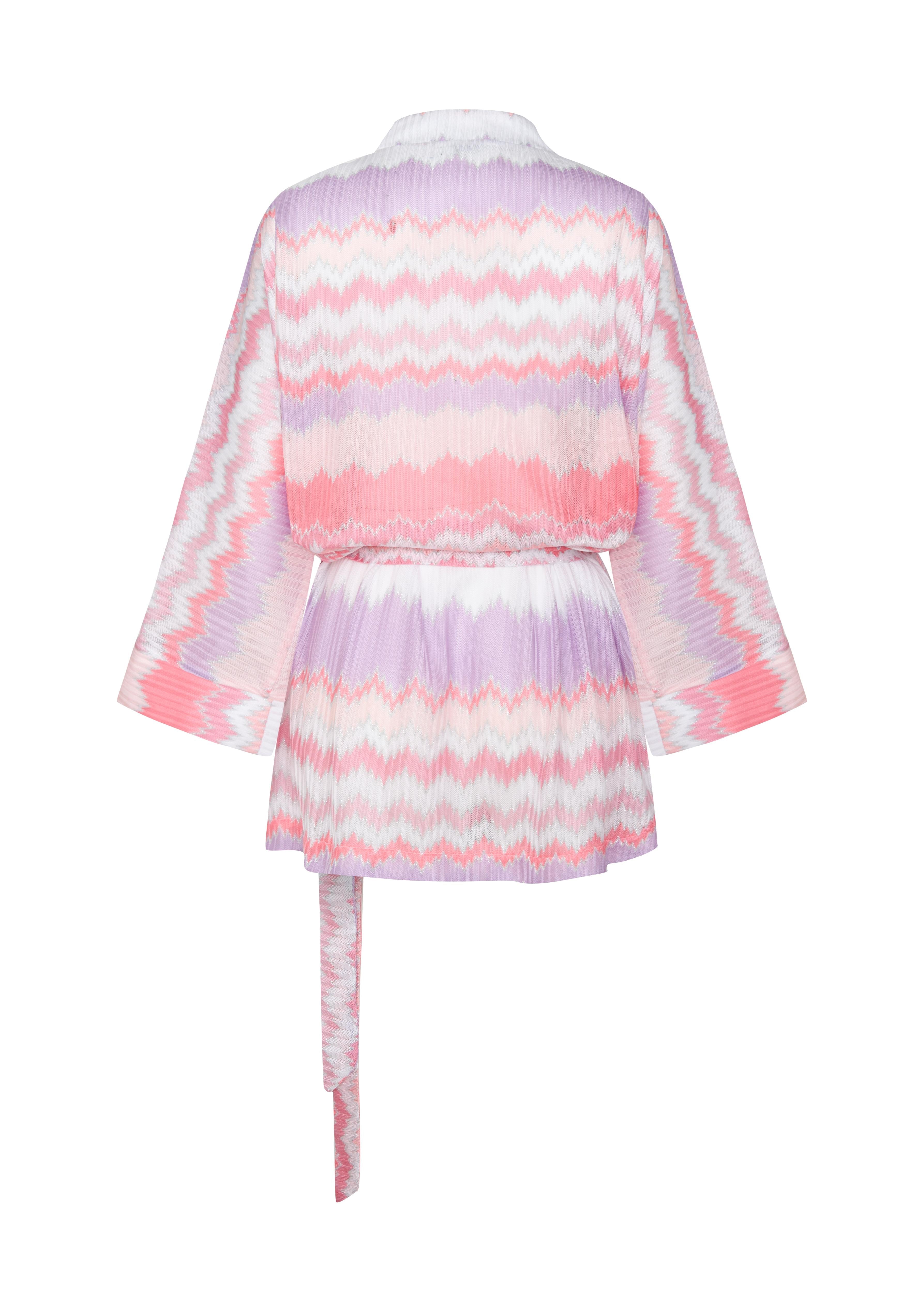 Telina Örgü Mini Kimono Zigzag Metalik Soleia