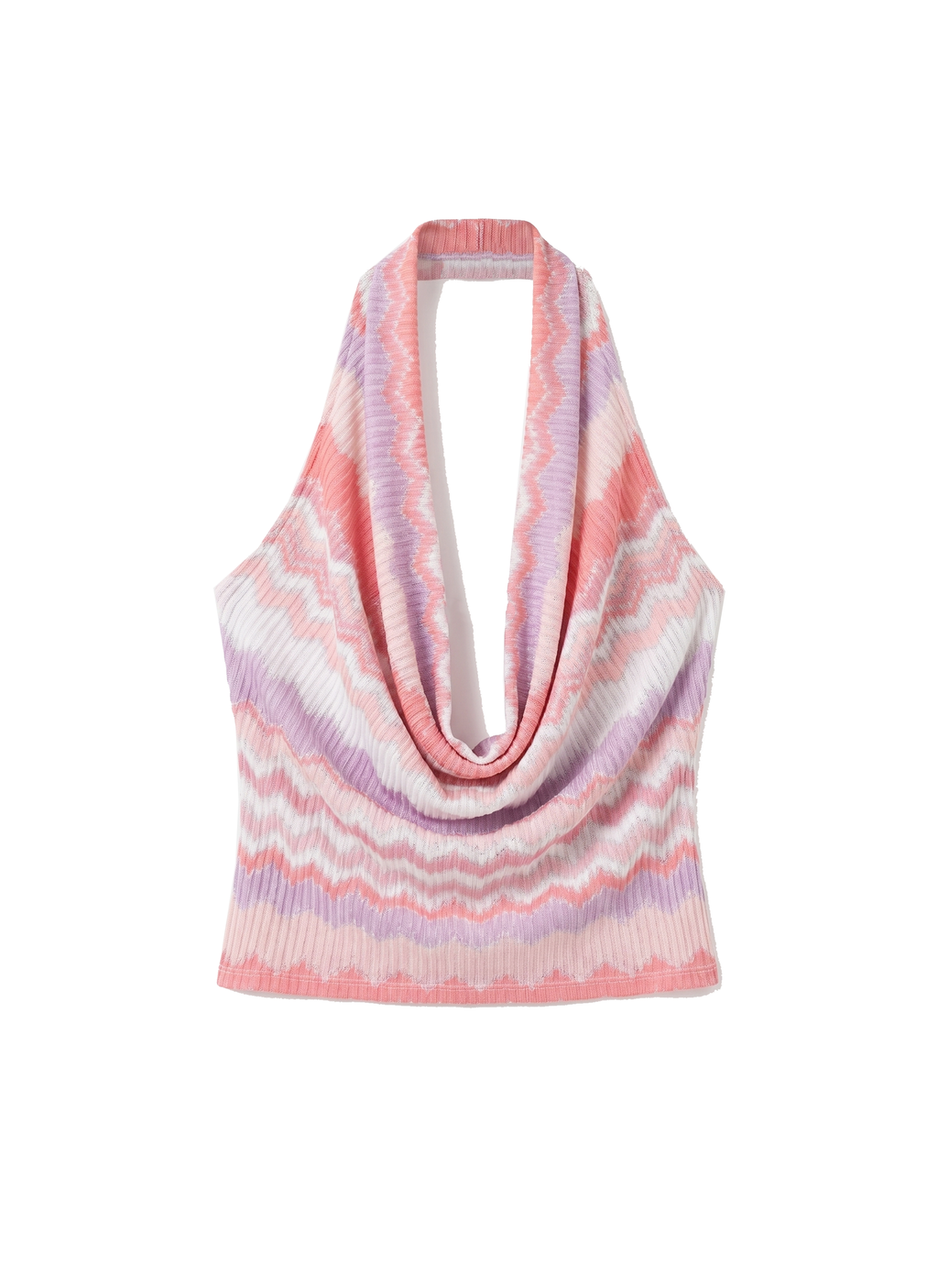 Nivora Drape Halter Yaka Bluz Zigzag Metalik Soleia