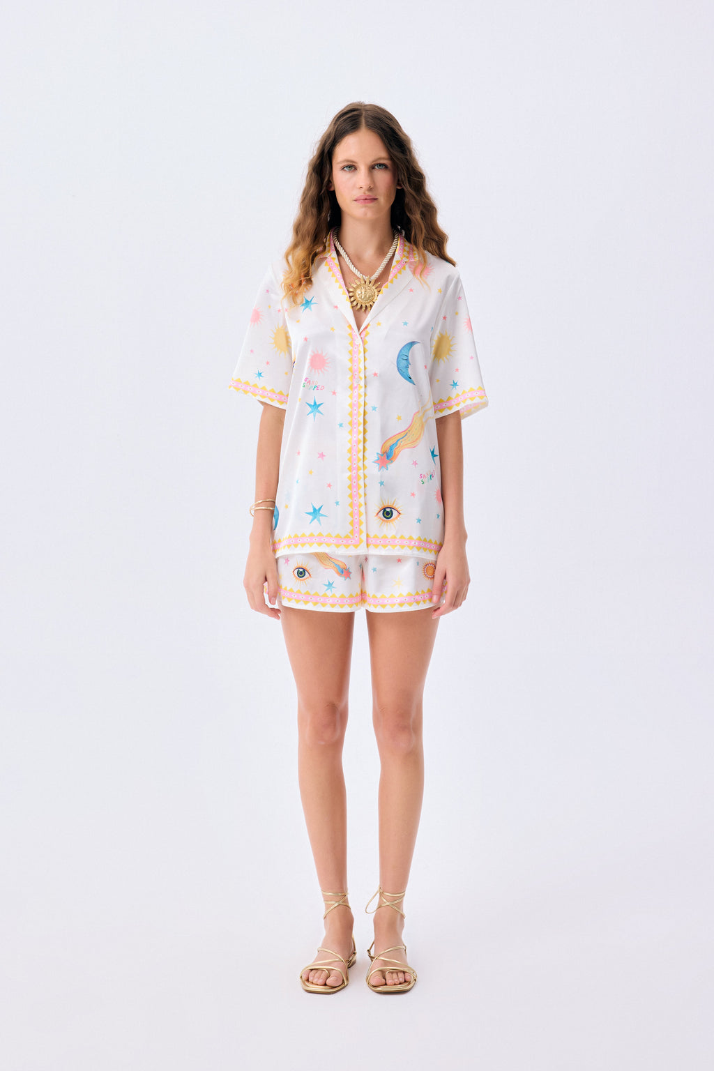 Shirt Midheaven Baskılı İpek Twill