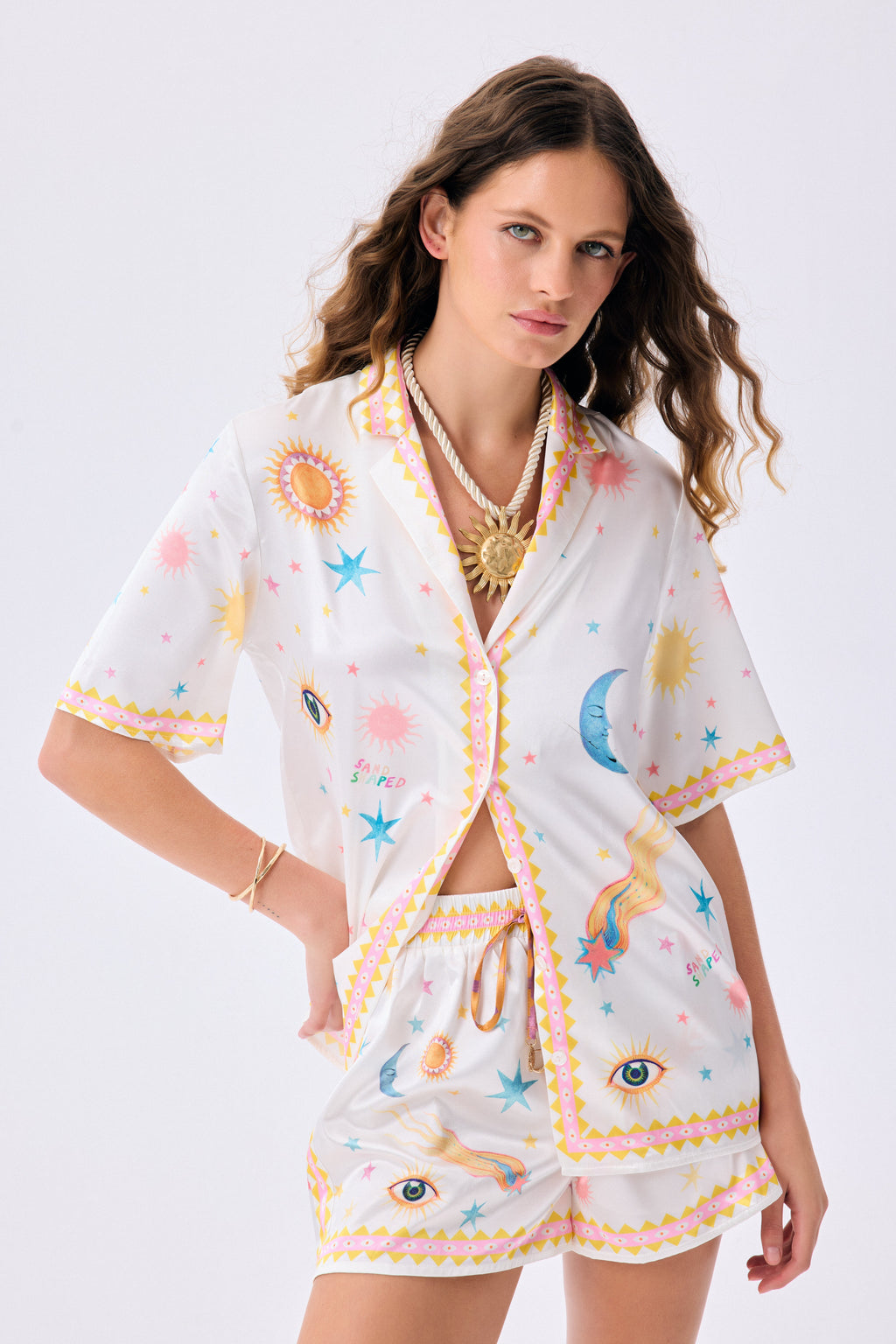 Shorts Midheaven Baskılı İpek Twill
