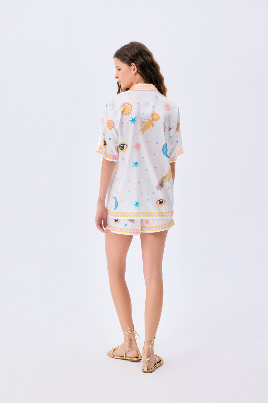 Shorts Midheaven Baskılı İpek Twill