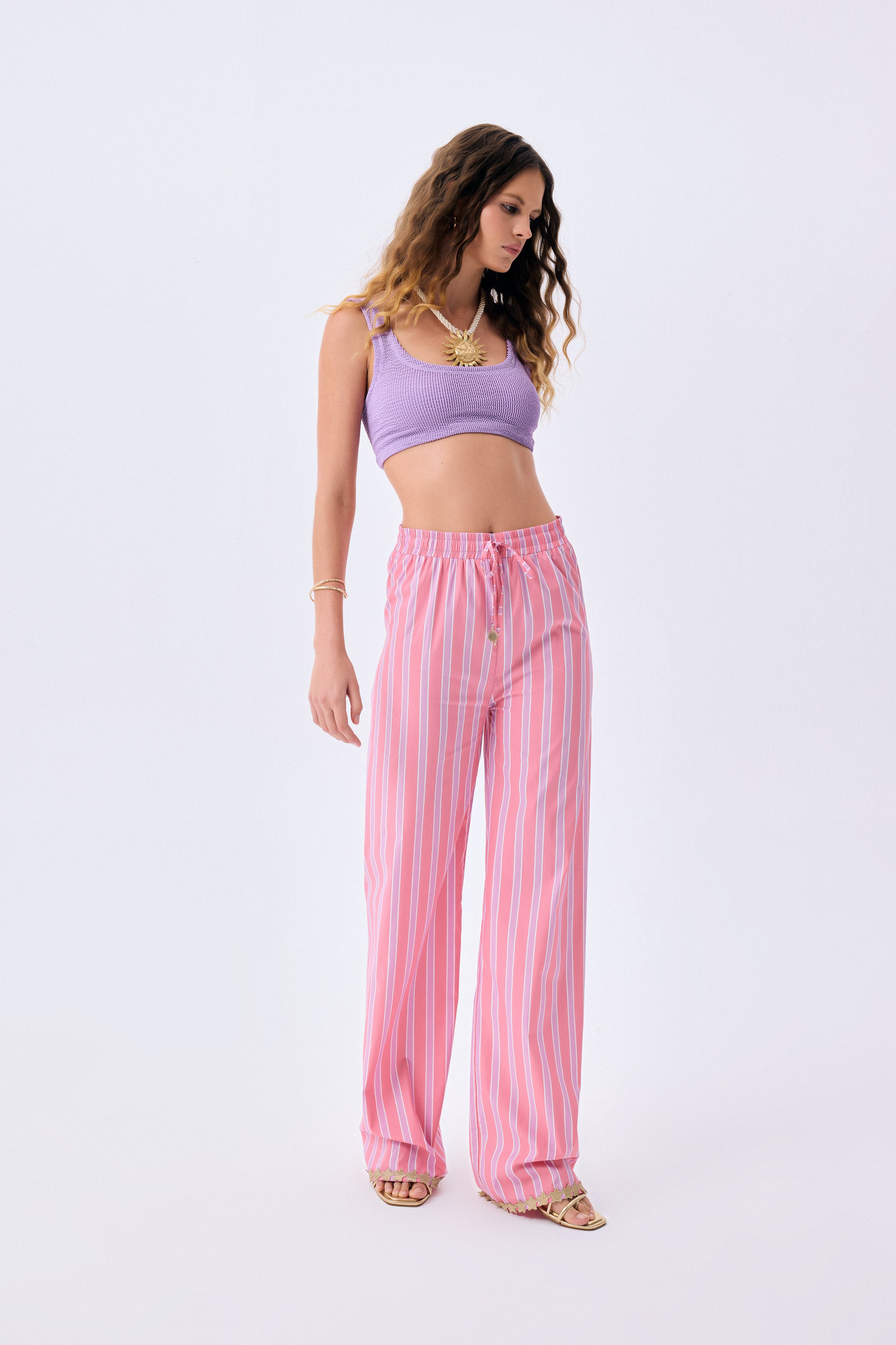 Trousers Guava Star Çizgili Pamuk Karışımlı