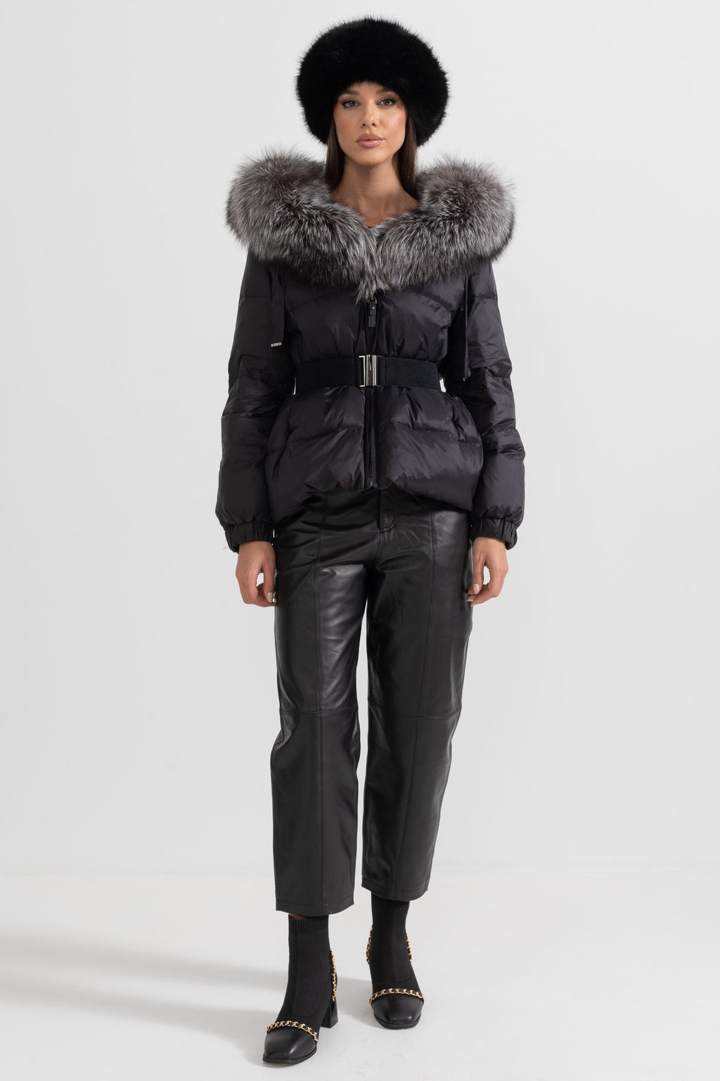 kürk yaka puffer mont
