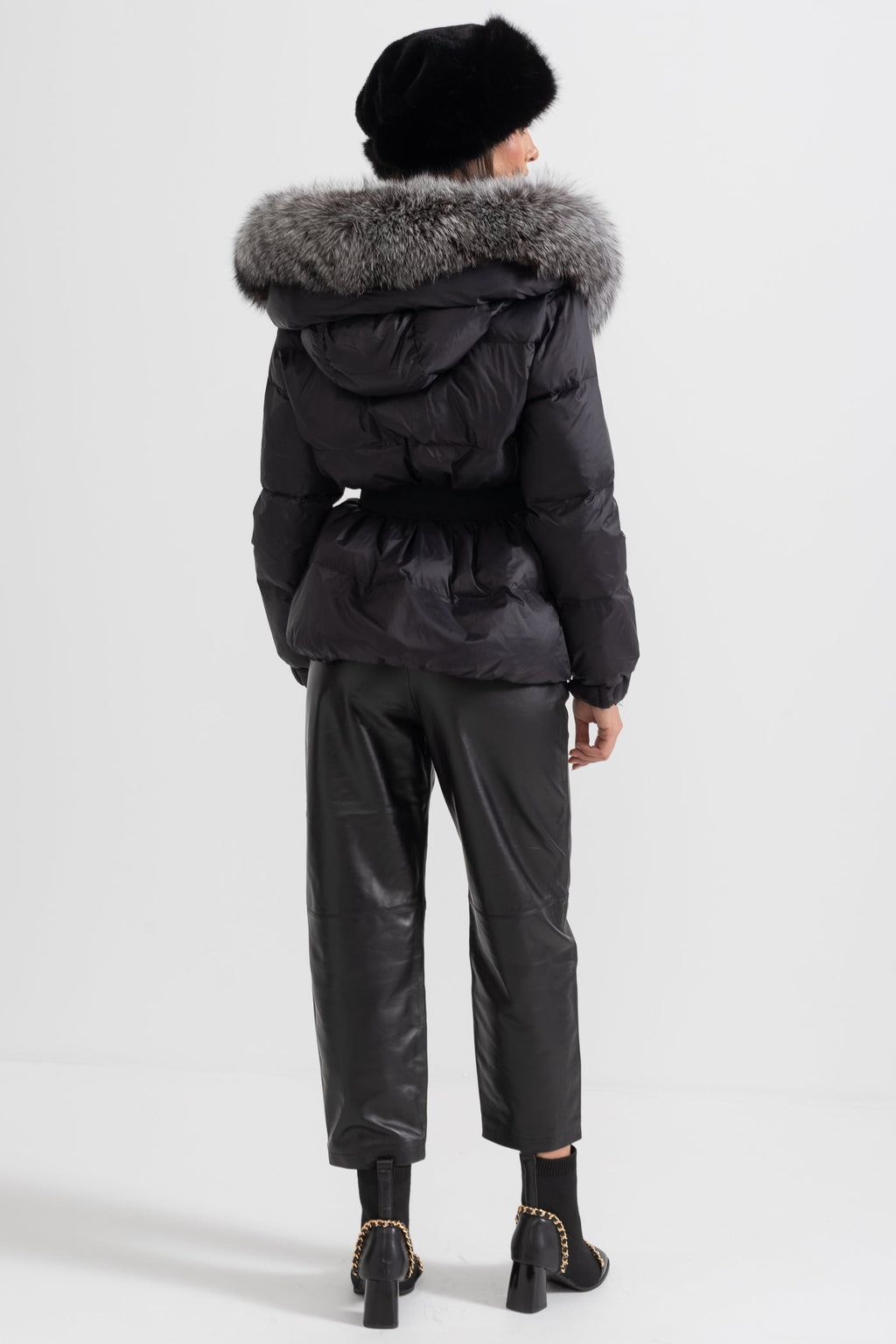 kürk yaka puffer mont