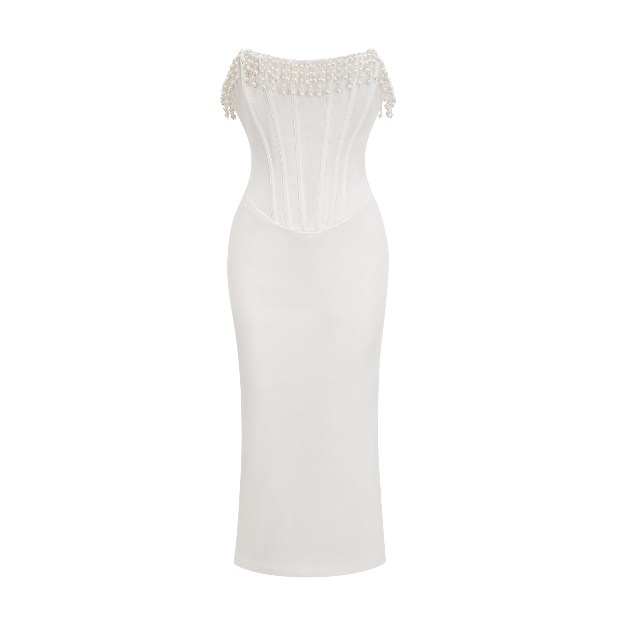 Roseline inci midi elbise