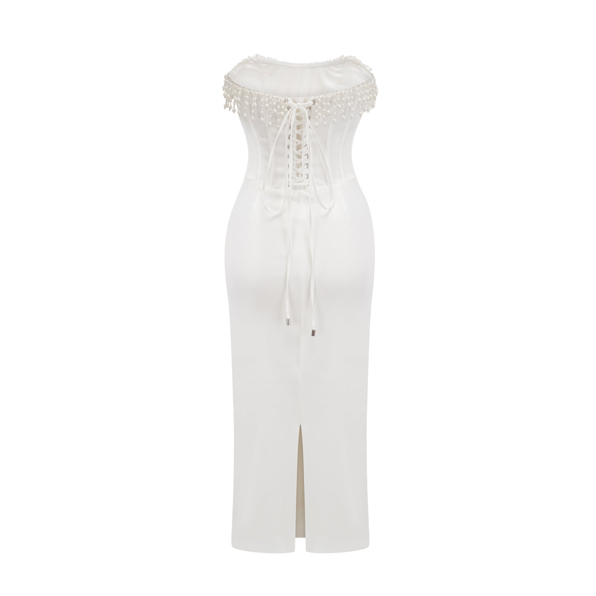 Roseline inci midi elbise