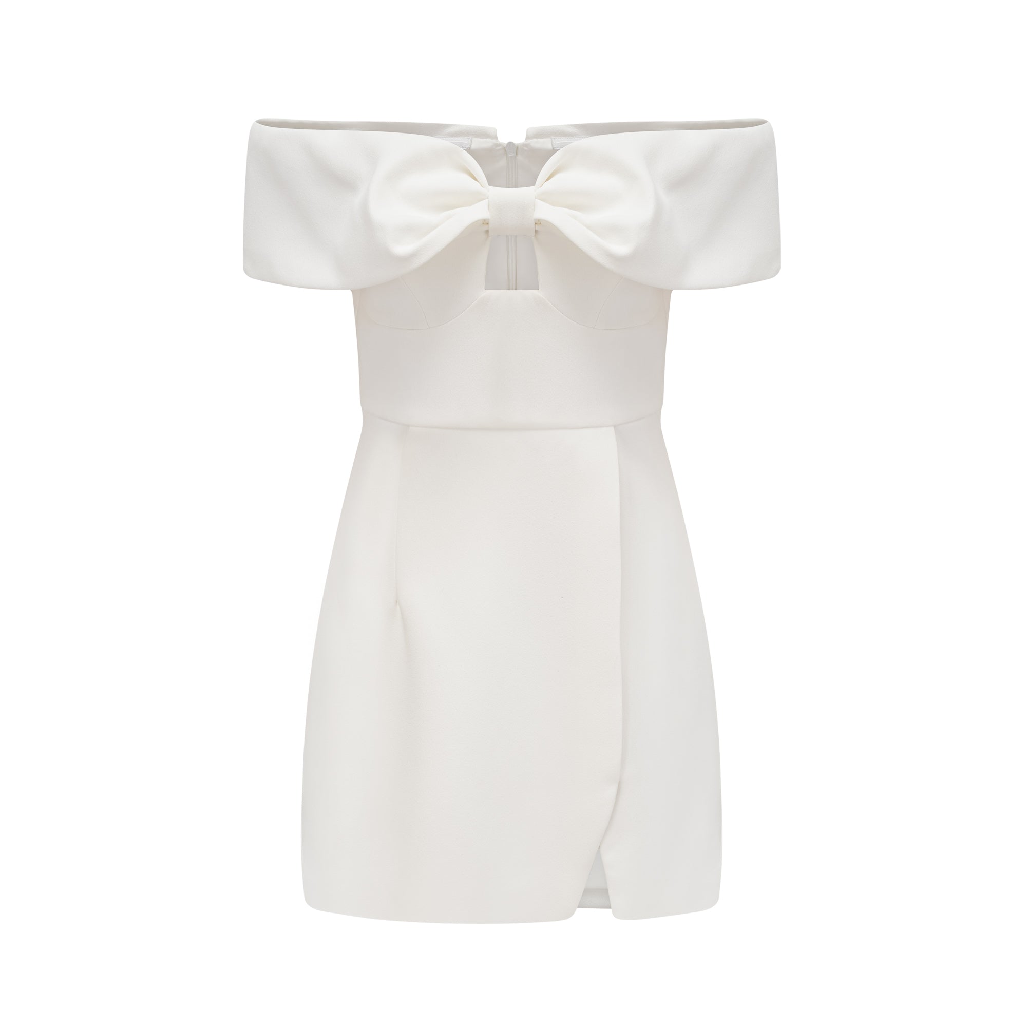 Victoire fiyonk detaylı mini elbise
