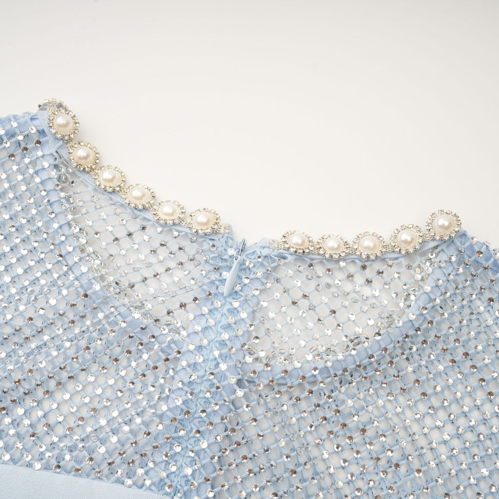 Lilas midi elbise