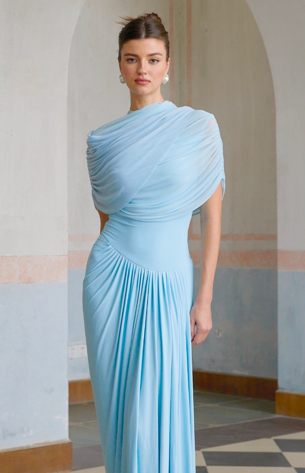 Fly Pileli  Maxi Elbise