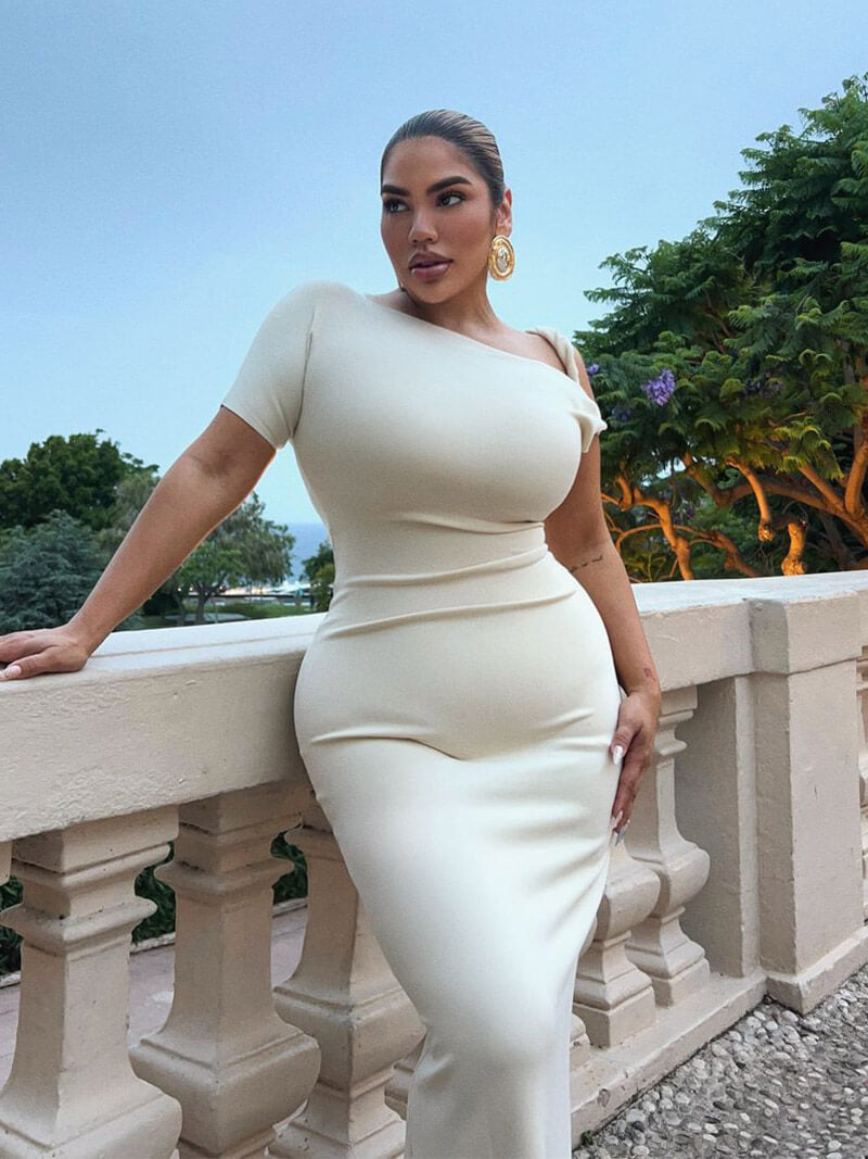 Kylie Bükülmüş Maxi Elbise