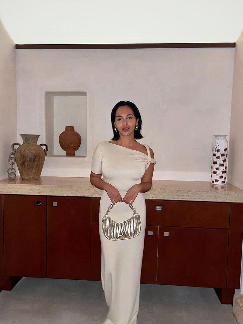 Kylie Bükülmüş Maxi Elbise