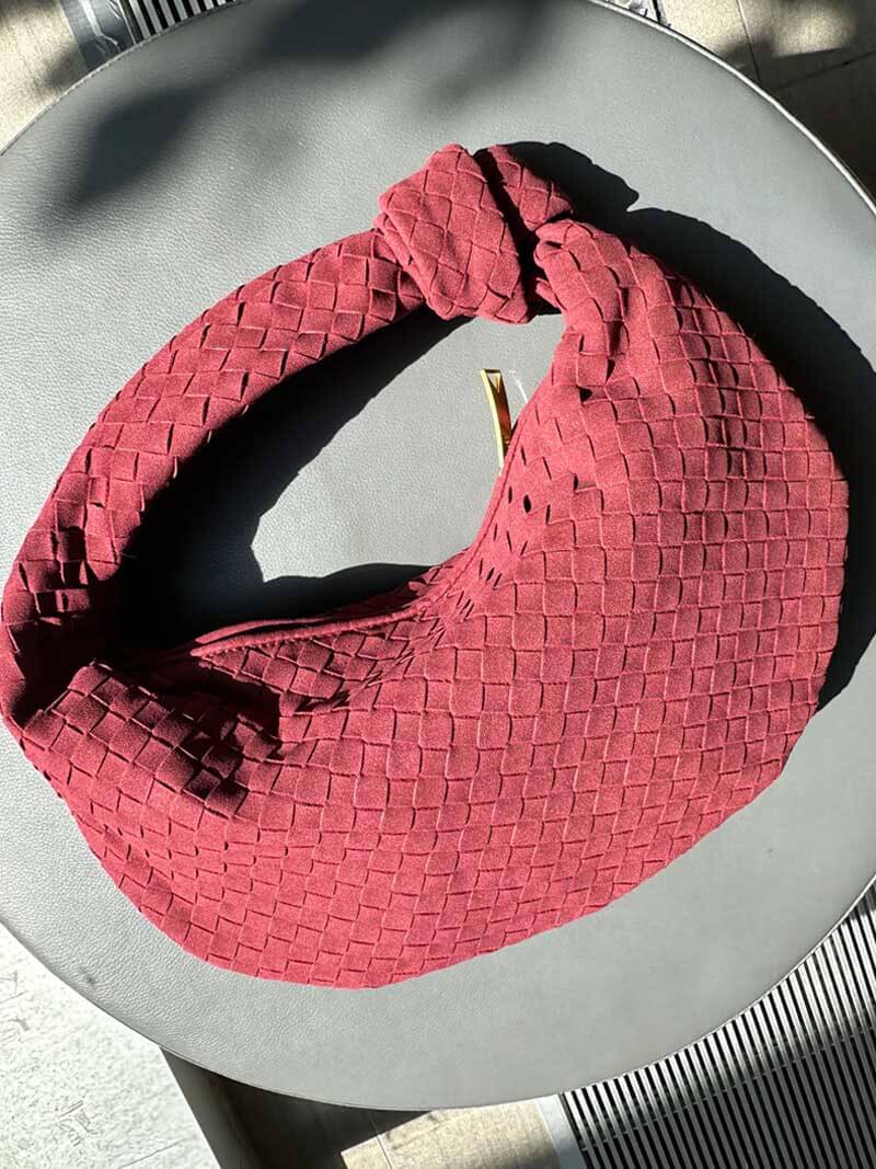 Woven Orta Boy Premium Süet Çanta