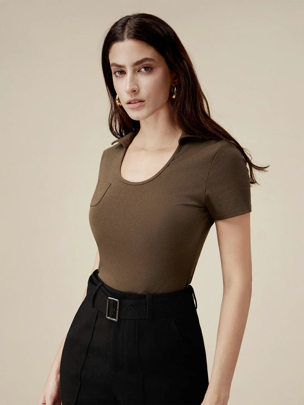 Pamuklu Slim Fit Kaburga Örgü Üst
