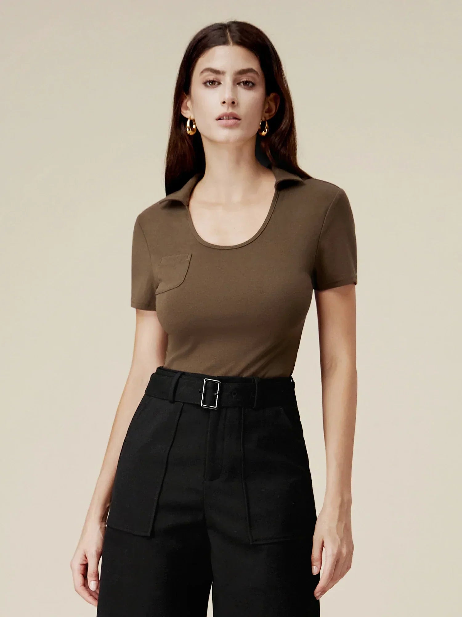 Pamuklu Slim Fit Kaburga Örgü Üst