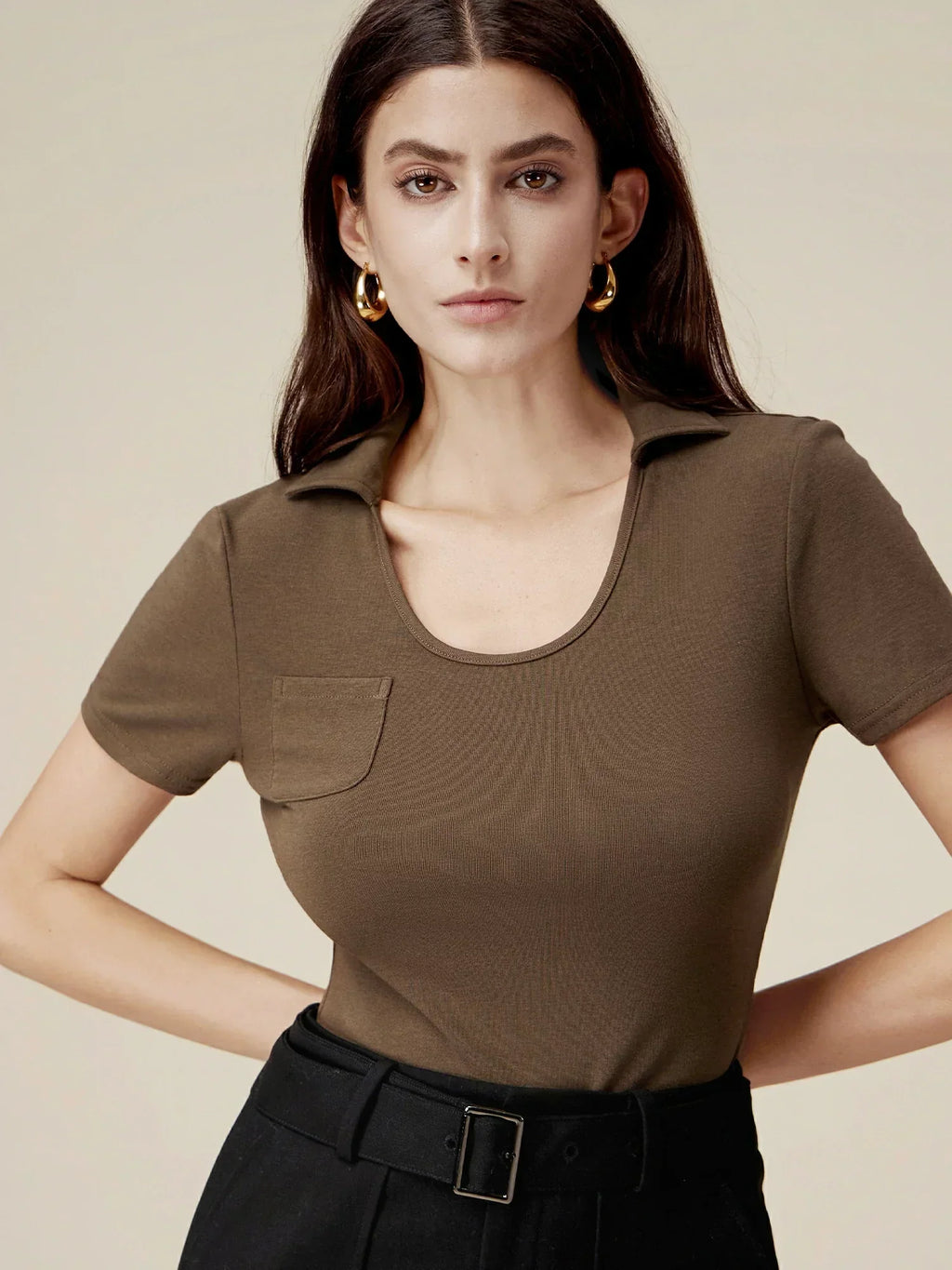 Pamuklu Slim Fit Kaburga Örgü Üst