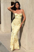 Nefertiti Maxi Elbise - Limon