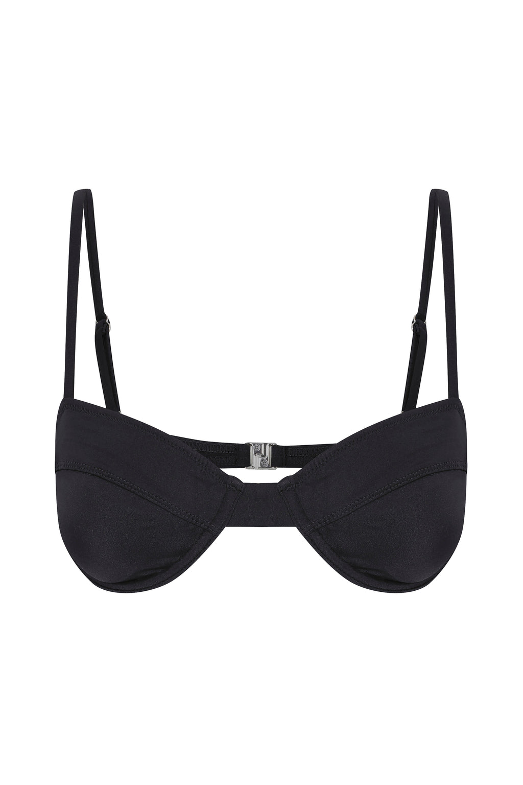 Scarlet Balconette Cup Bikini Üstü Jet Black