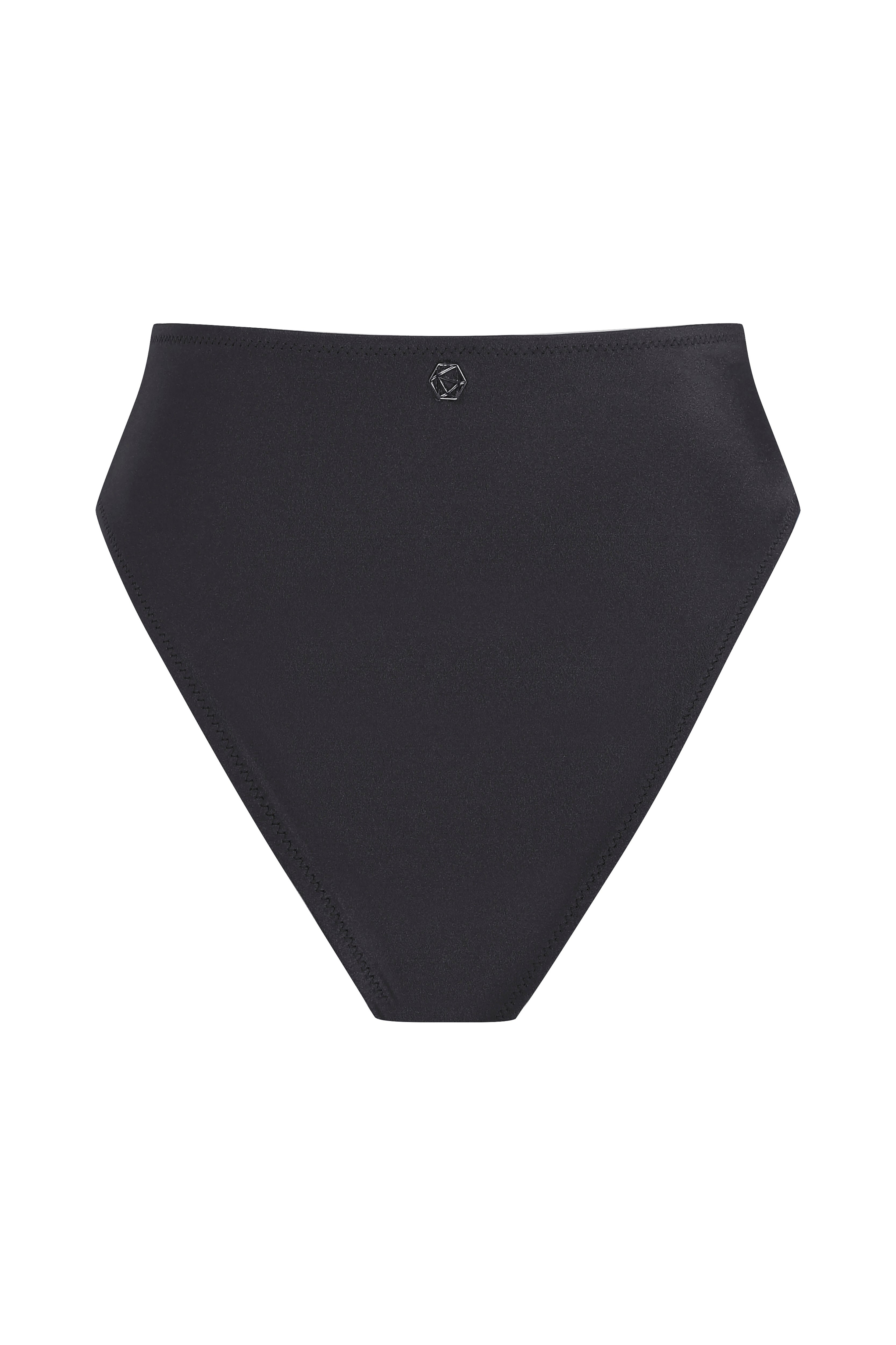 Kenza Yüksek Bel Yüksek Kesim Bikini Altı Jet Black