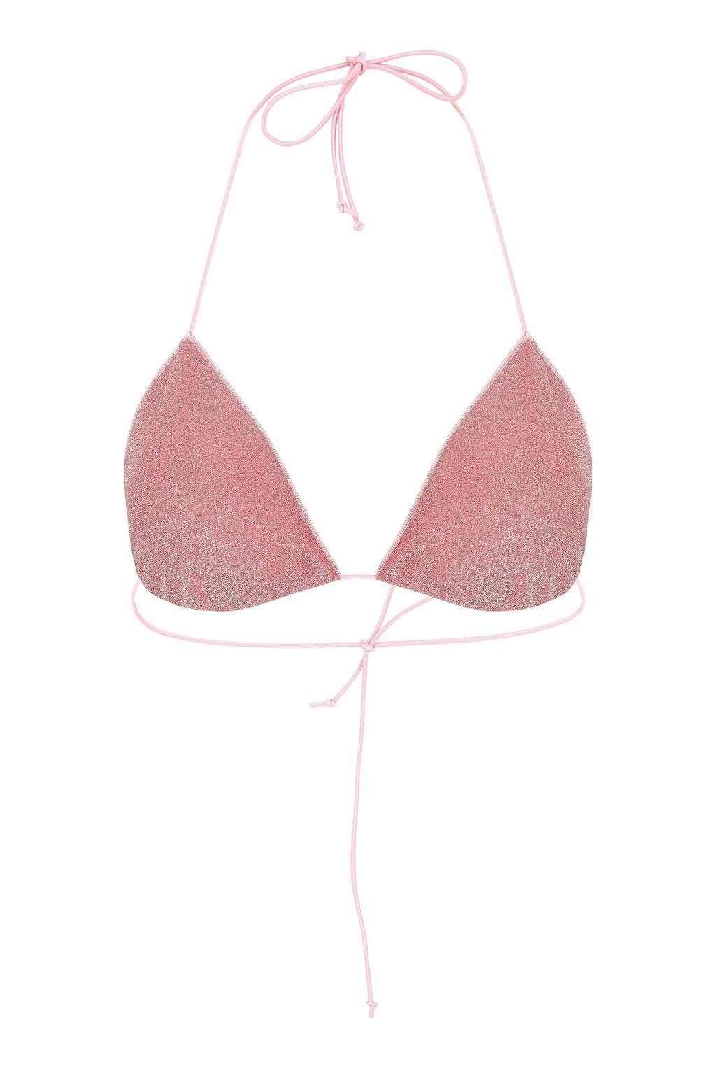 Avila Simli Dokulu Üçgen Bikini Üstü Pembe