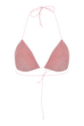 Avila Simli Dokulu Üçgen Bikini Üstü Pembe
