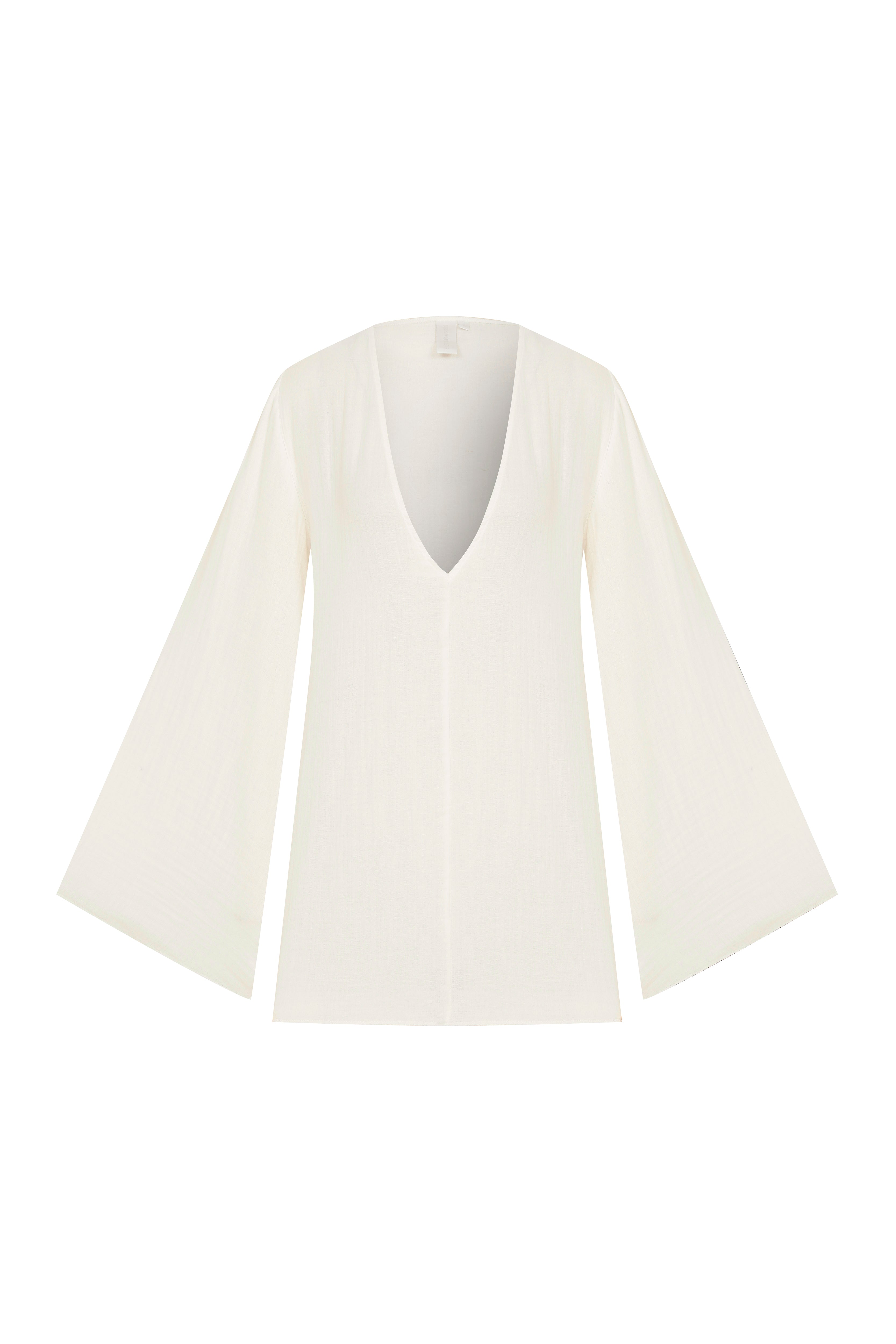 Elle Cotton Gauze Mini Elbise Beyaz