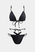 Buruşuk İnci Çapraz Bağcıklı Bikini Takımı