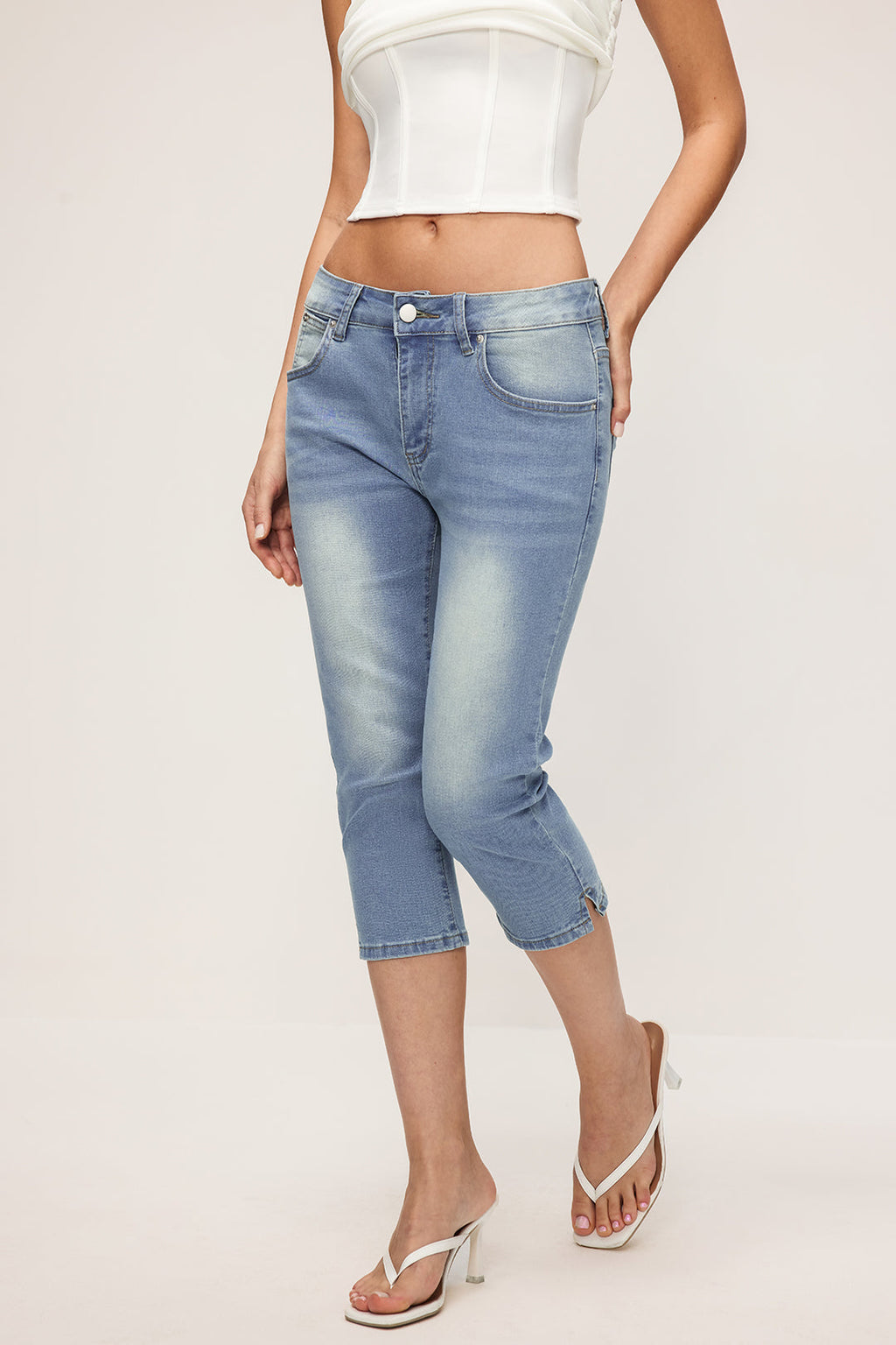 Denim Yarım Şort