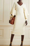 Alberta Cut-Out Batwing Kol Midi Triko Elbise