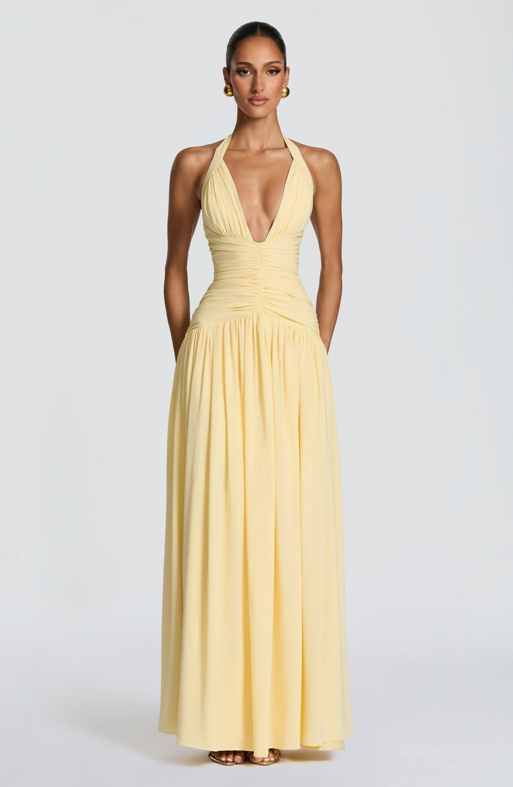 Amaris Maxi Elbise - Limon