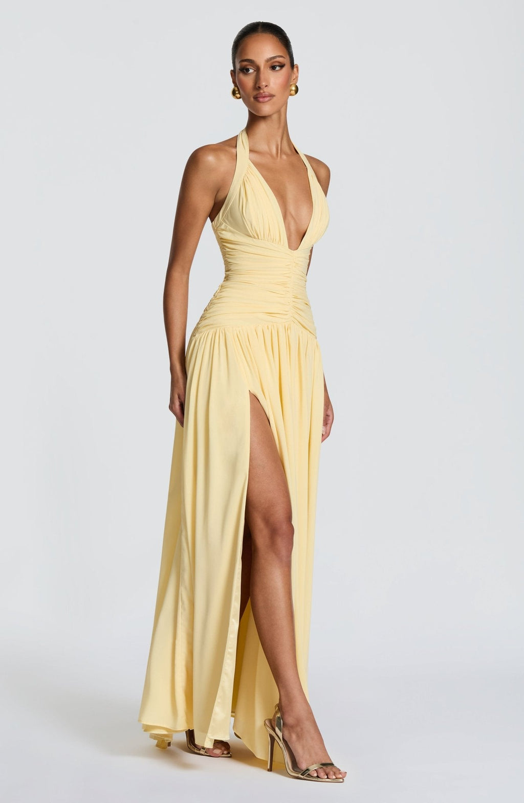 Amaris Maxi Elbise - Limon
